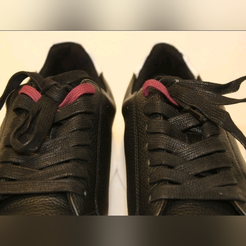 Ted Baker London NEW Layton Black Leather Low Top Sneakers M8.5 W10 41 - Picture 3 of 13